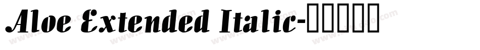 Aloe Extended Italic字体转换